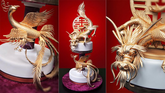 Dragon and Phoenix Cake